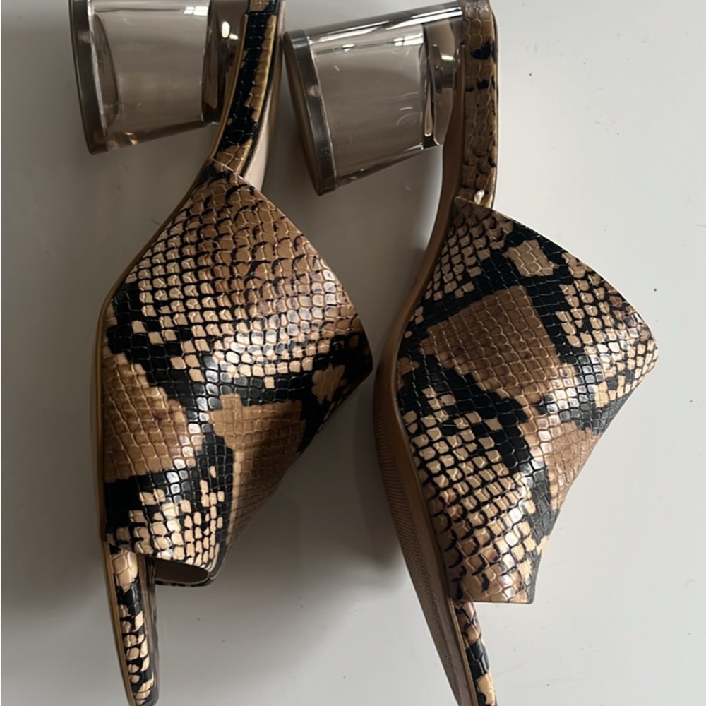 Zara Snakeskin Patterned Women's Heels
